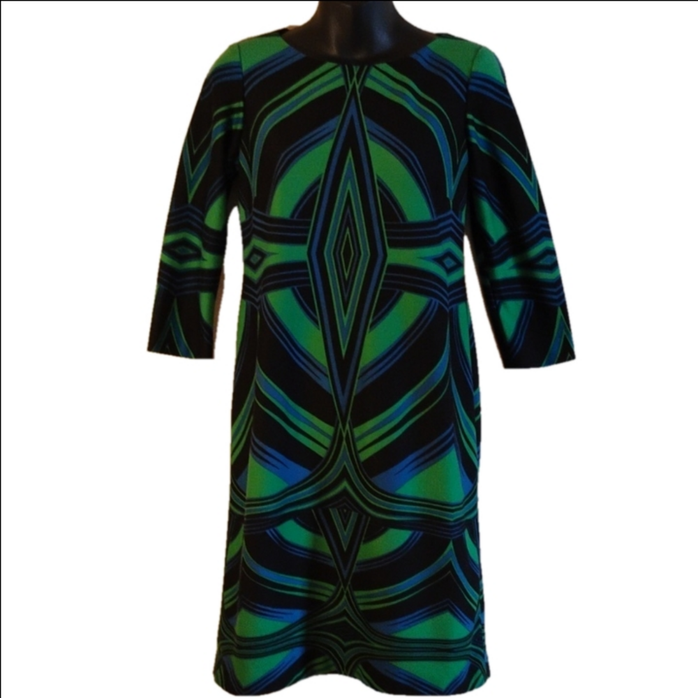 J.Taylor vibrant printed dress. Size 4. Beautiful dress for work/ office.